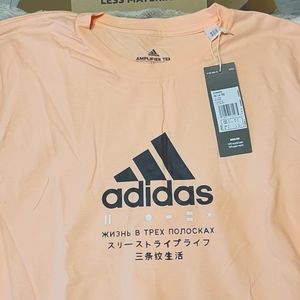 Adidas Amplifier long sleeve women's T-shirt NWT peach color